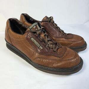 Vintage Mephisto Match Mens 12 Full Grain Leather Brown Walking Oxford Shoes